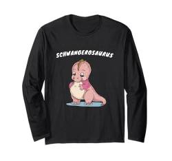 Lustiger Spruch Schwangerosaurus Baby Ankündigung Dino Langarmshirt von Lustige Sprüche für werdende Eltern Schwanger