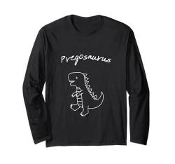 Pregosaurus Baby Ankündigung für Schwangere Dinosaurier Langarmshirt von Lustige Sprüche für werdende Eltern Schwanger