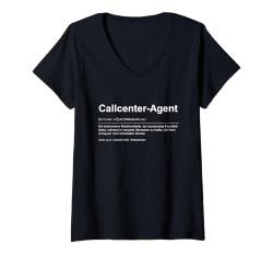 Damen Freundlicher Callcenter-Agent Spruch - Erste Anlaufstelle T-Shirt mit V-Ausschnitt von Lustige Sprüche & Witzige Lebensweisheiten