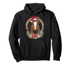 Blumen-Weihnachts-Pferd-Weihnachts-Familien-Pyjama. Lustig Pullover Hoodie von Lustige Tiergrafiken für Frauen zu Weihnachten