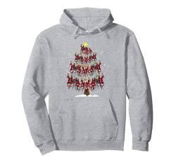 Lustiger Weihnachts-Pferdebaum. Lustiger Pferde-Weihnachts Pullover Hoodie von Lustige Tiergrafiken für Frauen zu Weihnachten