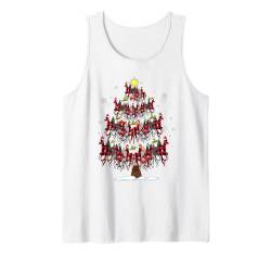 Lustiger Weihnachts-Pferdebaum. Lustiger Pferde-Weihnachts Tank Top von Lustige Tiergrafiken für Frauen zu Weihnachten