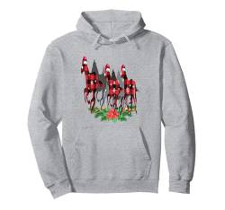 Lustiger Weihnachtspyjama mit Pferd und Weihnachtsmann Pullover Hoodie von Lustige Tiergrafiken für Frauen zu Weihnachten