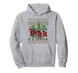 Ugly Horses Weihnachtspyjama mit Pferd und Weihnachtsmann Pullover Hoodie von Lustige Tiergrafiken für Frauen zu Weihnachten