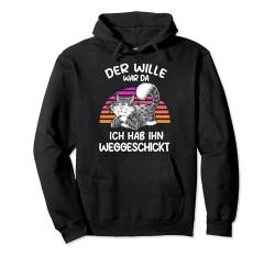 Witzige Geschenke Katze Arbeit Schwarzer Humor Faul Pullover Hoodie von Lustige Tshirt Humor Sarkasmus Ironisch Witzig