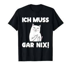 Witzige Geschenke Katze Ironie Müde Büro Humor Faul T-Shirt von Lustige Tshirt Humor Sarkasmus Ironisch Witzig