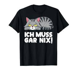 Witzige Geschenke Katze Ironie Müde Büro Humor Faul T-Shirt von Lustige Tshirt Humor Sarkasmus Ironisch Witzig