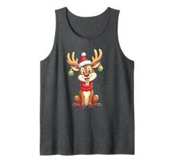 Lustiges Rentier Frohe Weihnachten Christmas Geweih Tank Top von Lustige Weihnachten - Design Shop