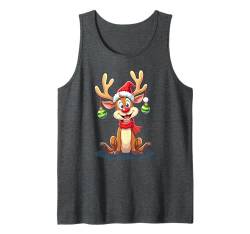 Lustiges Rentier Frohe Weihnachten Witziges Rentier Tank Top von Lustige Weihnachten - Design Shop