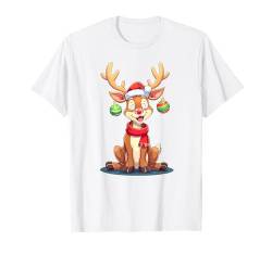 Lustiges Rentier Weihnachten Kinder Jungen Mädchen Familie T-Shirt von Lustige Weihnachten - Design Shop