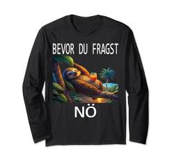 Arbeiten Witziger Lustiger Spruch Sprüche Faultier fun Büro Langarmshirt von Lustiger Faultier Spruch | Geschenk Herren & Damen