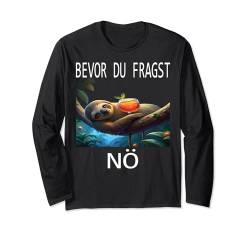 Arbeiten Witziger Lustiger Spruch Sprüche Faultier fun Büro Langarmshirt von Lustiger Faultier Spruch | Geschenk Herren & Damen