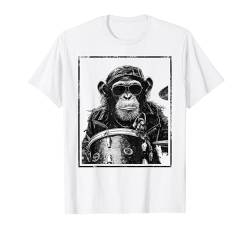 Affe spielt Schlagzeug T-Shirt von Lustiger Spruch I Tiere & Spaß I Damen & Herren