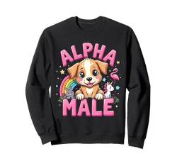 Lustiges Hunde Alpha Funny Dog Meme Male Welpen Männer Sweatshirt von Lustiges Alpha Meme Male Tier mit Regenbogen