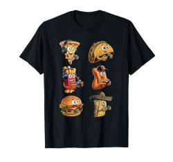 Lustiges Fast Food Gamer Burger Gaming Pizza Zocken Zocker T-Shirt von Lustiges Gaming Fast Food Kostüm Pommes Taco Essen