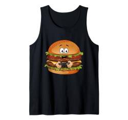 Lustiges Fast Food Gamer Burger Gaming Pizza Zocken Zocker Tank Top von Lustiges Gaming Fast Food Kostüm Pommes Taco Essen