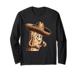 Lustiges Fast Food Gamer Burrito Gaming Pizza Zocken Zocker Langarmshirt von Lustiges Gaming Fast Food Kostüm Pommes Taco Essen