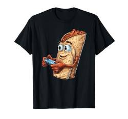 Lustiges Fast Food Gamer Burrito Gaming Pizza Zocken Zocker T-Shirt von Lustiges Gaming Fast Food Kostüm Pommes Taco Essen