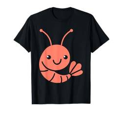 Kleine Krebstiergarnele minimalistische, einfache Garnele T-Shirt von Lustiges Garnelenfresser Humorgeschenk