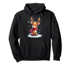 Süßes Rentier Xmas Mädchen Jungen Lichterkette Weihnachten Pullover Hoodie von Lustiges Rentier Weihnachten Familien Shop