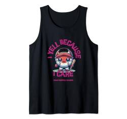 Herren I Yell Because I Care Baseball Opa Tank Top von Lustiges Sprichwort-Zitat für Männer