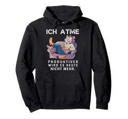 Witzige Geschenke Tiger Faul Büro Funny Sprüche Sarkasmus Pullover Hoodie von Lustiges Tshirt Witzig Humor Faulenzer Faul Fun