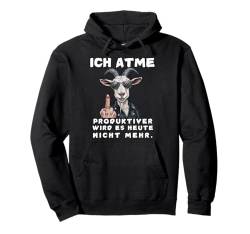 Witzige Geschenke Ziege Faul Büro Funny Sprüche Sarkasmus Pullover Hoodie von Lustiges Tshirt Witzig Humor Faulenzer Faul Fun