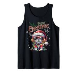 Weihnachtsmann Hund Weihnachten Männer & Frauen Weihnachts Tank Top von Lustiges Weihnachts Geschenk & Hunde Santa coming