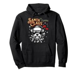 Weihnachtsmann Hund Weihnachten Männer & Frauen lustiges Pullover Hoodie von Lustiges Weihnachts Geschenk & Hunde Santa coming