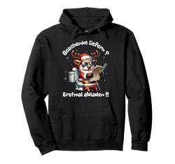 Weihnachtsmann Rentier lustiges Männer & Frauen Weihnachten Pullover Hoodie von Lustiges Weihnachts Geschenk & Rentier Santa Claus