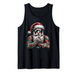 Tätowiert Weihnachtsmann inked Weihnachten Männer & Frauen Tank Top von Lustiges Weihnachts Geschenk & Tatoo Santa coming