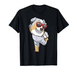 Liebhaber tanzender Hunde des Australian Shepherds T-Shirt von LuvShepherdMal