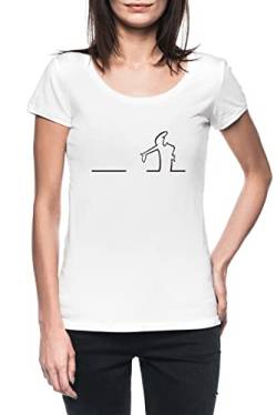 La Linea Damen Weiß T-Shirt Kurzarm Women's White T-Shirt M von Luxogo