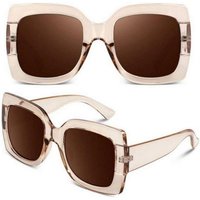 LuxusKollektion Retrosonnenbrille Übergroße Damen Retro Vintage Sonnenbrille Quadratisch UV400 von LuxusKollektion