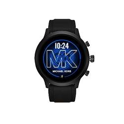 LvBu Armband Kompatibel Für Michael Kors MKGO, Leder Silikon Classic Ersatz Uhrenarmband Für Michael Kors Access MKGO Smartwatch (schwarz) von LvBu