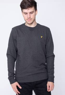 Lyle & Scott - Crew Neck Charcoal Marl - Sweater - Grau - M - 100% Baumwolle,Schweiß von Lyle & Scott