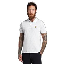 Lyle & Scott Herren Jacquard Textured Golf Poloshirt - Weiß - XL von Lyle & Scott