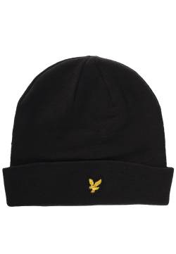 Lyle & Scott - True Black - Beanie - Schwarz - Onesize - 100% Bio-Baumwolle,Strickwaren von Lyle & Scott