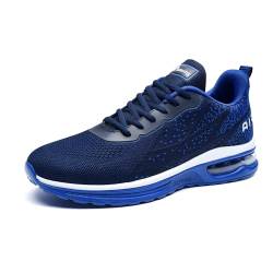 M MAGPER Air Laufschuhe Herren Sportschuhe mit Dämpfung Turnschuhe Leicht Atmungsaktiv Tennis Jogging Walking Sneakers - Dunkelblau - 42EU von M MAGPER