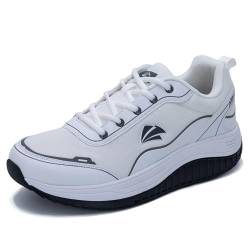 M MAGPER Herren-Wanderschuhe mit Fußgewölbeunterstützung, orthopädische Turnschuhe, Tennis-Sneaker für Plantarfasziitis, Schmerzlinderung, Größe 40-47, weiß, 42 1/3 EU von M MAGPER