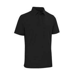 M MOTEEPI Poloshirt Herren Kurzarm Polo Shirt Golf Poloshirts Herren Poloshirt Polo Tshirt Slim Fit Sportshirt Funktions Polohemd mit 3 Tasten Tennis Shirts Atmungsaktive Schwarz M von M MOTEEPI