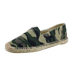 M&Catree Espadrilles für Herren Casual Canvas Flache Schuhe Tarnung Atmungsaktiv Halbschuhe Slip-On Flats - Camo #2, CN 40 (EU 39) von M&Catree