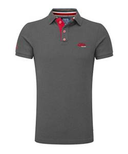 M.Conte Poloshirts für Herren Kurzarm NEU Hochwertiger Vorgewaschener Piquet Stoff Polohemd T-Shirt Polo-Shirt Basic Golf-Poloshirts für Herren S M L XL XXL XXXL Romano (M, Anthracite) von M.Conte