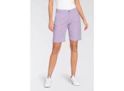 Chinoshorts MAC "Chino-Shorts" Gr. 36, N-Gr, lila (lavendel), Damen, Web, Obermaterial: 97% Baumwolle, 3% Elasthan, unifarben, Hosen, Krempelbare Shorts von MAC