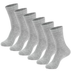 MAGIARTE 6 Paar Socken Herren Schwarz Baumwolle Business Socken Herrensocken Sport Socks Atmungsaktive männer socken (Grey, L) DE von MAGIARTE