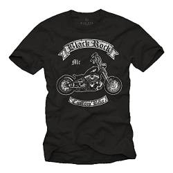 Coole Biker T-Shirts mit Aufdruck Custom Bike schwarz Männer L von MAKAYA