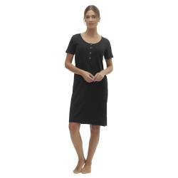 MAMALICIOUS Schwarz Damen Nachthemd Mlmira Solid JRS Nightgown 2f A. E. Noos L von MAMALICIOUS