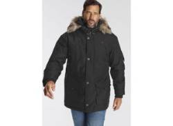 Parka MAN'S WORLD Gr. 4XL (68/70), schwarz (schwarz( jacke aus nachhaltigem material)) Herren Jacken mit abnehmbaren Besatz von MAN'S WORLD