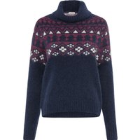 MANGUUN Pullover, Rollkragen, Norweger-Design, für Damen, blau, M von MANGUUN