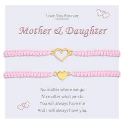 MANVEN Mutter Tochter Armband Geschenk für Mutter Tochter Herz Armband für Mädchen Damen Geburtstagsgeschenk Mama und mir Tochter Schmuck Geschenke von Mama Weihnachts von MANVEN